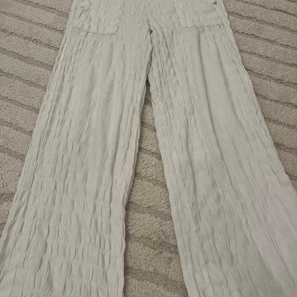 Zara Cream Wide Leg Pants